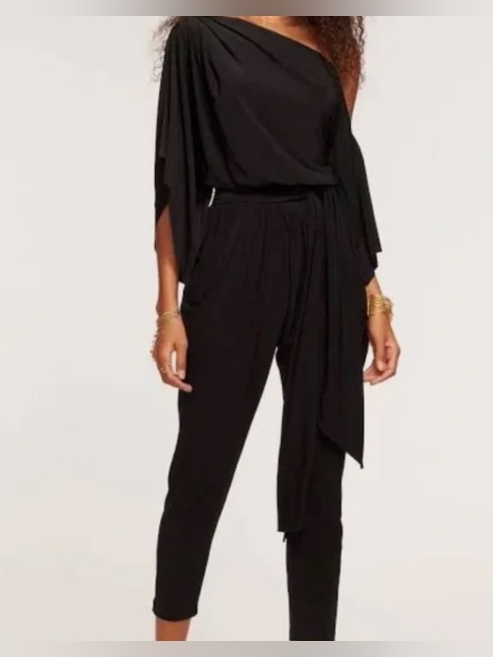 New Ramy Brook  Women’s Black Catalina Jumpsuit Size Medium